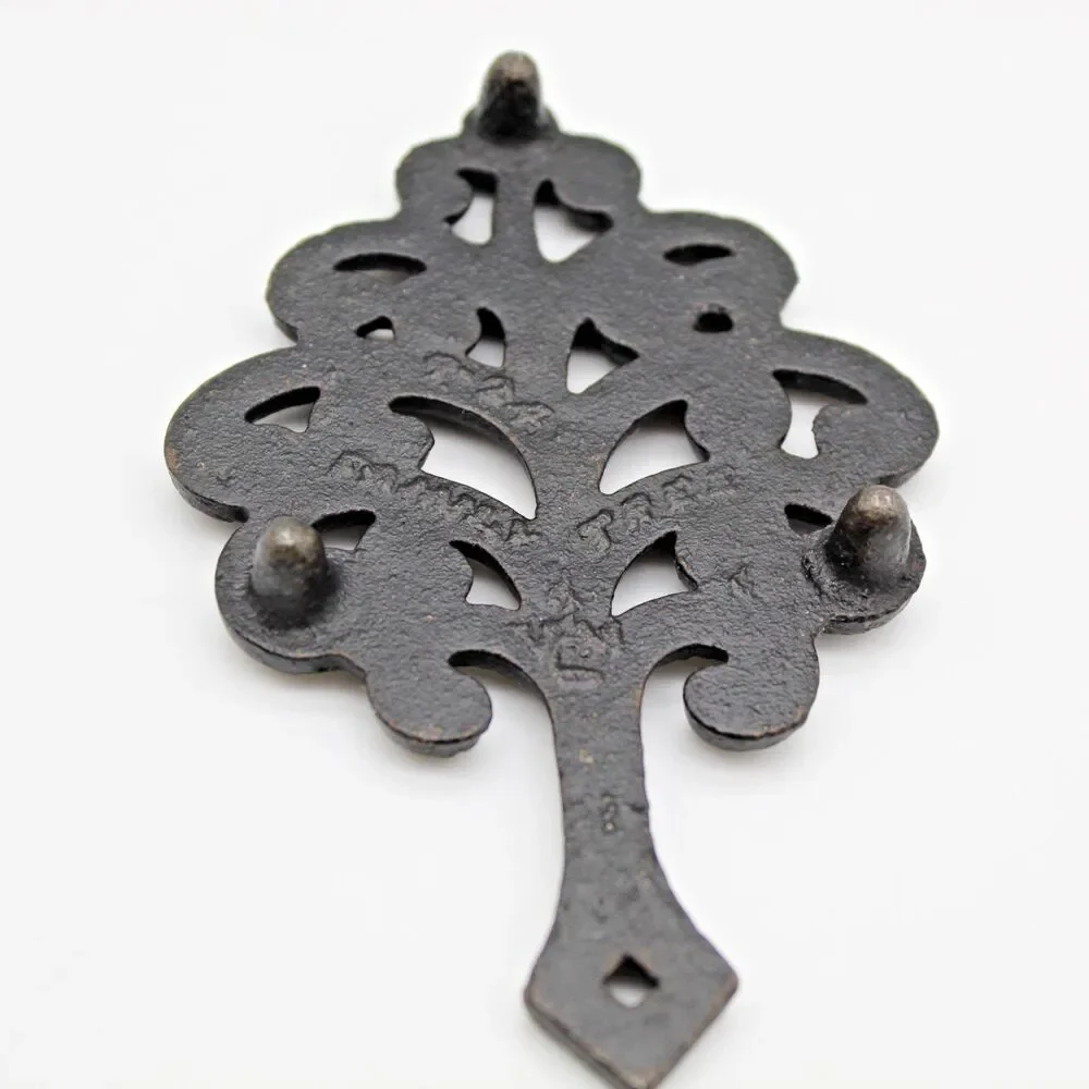 Vintage Mini Cast Iron Trivet Family Tree 9-24